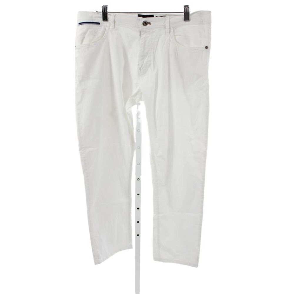 Massimo Dutti Mens White Chino Pants 98% Cotton Button Fly Size 34